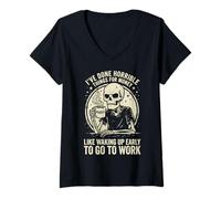 Women's I've Done Horrible Things for Money Like Waking Up Early V-Neck T-Shirt
