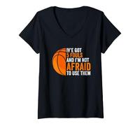 Women's I've Got 5 Fouls and I'm Not Afraid to Use Them V-Neck T-Shirt