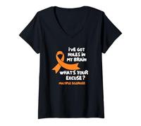 Women's I've Got Holes in My Brain V-Neck T-Shirt