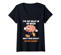 Women's I've Got Holes in My Brain V-Neck T-Shirt