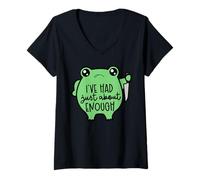 Womens I've HAD just About Enough Funny Design V-Neck T-Shirt