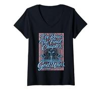 Women's I've Read The Final Chapter God Wins Striped Christian V-Neck T-Shirt