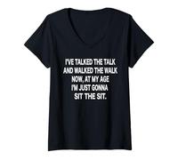 Womens I've Talked The Talked and Walked The Walk V-Neck T-Shirt