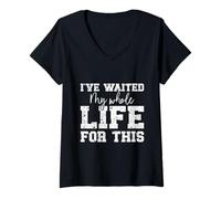 Women's I've Waited My Whole Life for This Retirement Statement V-Neck T-Shirt