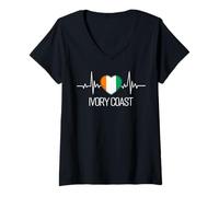 Womens Ivory Coast V-Neck T-Shirt