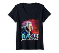 Womens J S Bach V-Neck T-Shirt