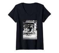 Womens Jack White The White Stripes Seven Nation Army Andy Willsher V-Neck T-Shirt