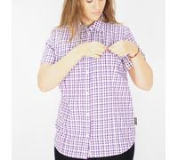 Womens Jack Wolfskin Flaming Vent 1401641 Hyacinth Checks Shortsleeve Shirt