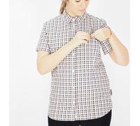 Womens Jack Wolfskin Flaming Vent 1401641 Siltstone Checks Basic Casual Shirt