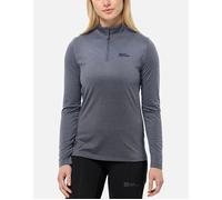 Women's Jack Wolfskin Womens Sky Thermal Half Zip Baselayer Fleece - Grey