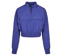 Women's jacket Urban Classics cropped crinkle nylon Bleu S