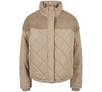 Urban Classics Diamond Quilt Puffer Oversized Big Jacket Beige 5XL Woman