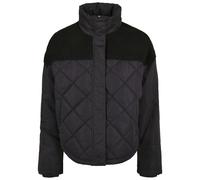 Urban Classics Diamond Quilt Puffer Oversized Jacket Black L Woman