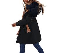 Women's Jackets Womens Winter Coats Plus Size, Woemns Ladies Warm Hooded Outerwear Solid Thick Padded Jacket Windproof Raincoat Winter Warm Snow Coat(Black-2,4XL)