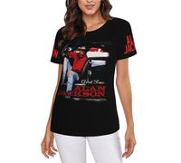 Women's Jackson Country Music Singer T-Shirts Stylish Multi-Sided Printed Tees Summer Short Sleeve Tee-Shirt Multicoloured XXL