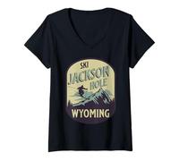 Womens Jackson Hole V-Neck T-Shirt