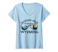 Womens Jackson Hole V-Neck T-Shirt