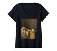 Women's Jacques-Louis David The Death of Marat V-Neck T-Shirt