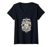 Women's Jailhouse Correctional Nurse V-Neck T-Shirt