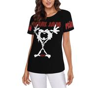 Women's Jam Music Rock Band Pearl Round Neck T-Shirt Multi-Panel Printed Tee Shirt Stylish Versatile Unlock Your Personalized Summer Outfits Multicoloured S