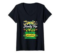 Womens Jamaica Family Trip 2025 Making Memories Vacation Matching V-Neck T-Shirt