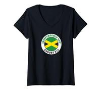 Women's Jamaica Independence Day August 6th Proud Jamaican V-Neck T-Shirt