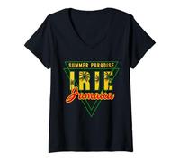 Womens Jamaica Irie Vacation Trip Matching Family Squad Group V-Neck T-Shirt