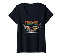 Womens Jamaica Loves Traore' - Captain Ibrahim Traore V-Neck T-Shirt