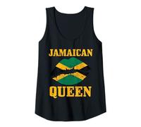 Womens Jamaican Queen Jamaica Flag Pride Vintage Girls Tank Top