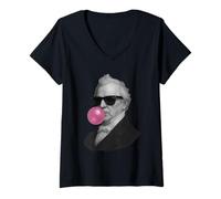 Womens James Buchanan Portrait V-Neck T-Shirt