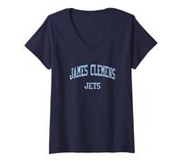 Women's James Clemens High School HS Madison AL Vintage Sports V-Neck T-Shirt