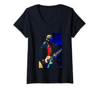 Womens James Dean Bradfield Manic Street Preachers Cardiff Arena V-Neck T-Shirt