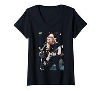 Womens James Hetfield Metallica Freddie Mercury Tribute Concert V-Neck T-Shirt