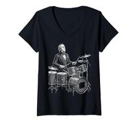 Women's James K Polk Drums V-Neck T-Shirt