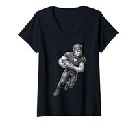 Women's James K Polk Football V-Neck T-Shirt