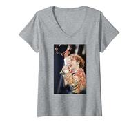 Women's James Live Tim Booth Sit Down Reading Festival V-Neck T-Shirt