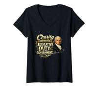 Women's James Madison Charity Legislative Duty Quote V-Neck T-Shirt