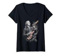Women's James Monroe Guitar V-Neck T-Shirt