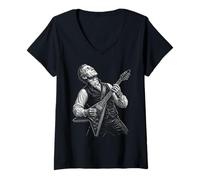 Women's James Monroe Guitar V-Neck T-Shirt