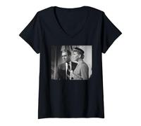 Women's James Stewart and Doris Day The Man Who Knew Too Much 1955 V-Neck T-Shirt