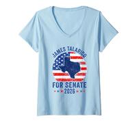 Women's James Talarico 2026 for US Senate Texas TX Democrat V-Neck T-Shirt