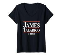 Women's James Talarico Texas Retro Vintage V-Neck T-Shirt