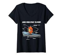 Womens James Webb Space Telescope Design for Astronomy Lovers V-Neck T-Shirt