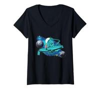 Womens James Webb Telescope Galaxy Art for Space Enthusiasts V-Neck T-Shirt