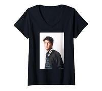 Women's Jamie T Sticks 'N' Stones Sheila Singer By Andy Willsher V-Neck T-Shirt