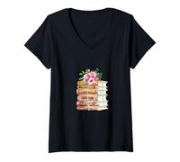 Women's Jane Austen Book Titles V-Neck T-Shirt