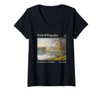 Women's Jane Austen Pemberley 250th Anniversary Pride and Prejudice V-Neck T-Shirt
