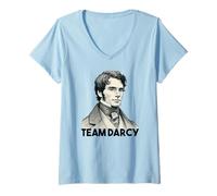 Womens Jane Austin Mr. Darcy Funny Literary Gift Idea V-Neck T-Shirt