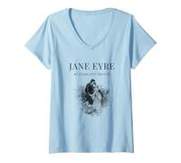 Women's Jane Eyre Charlotte Bronte Front Cover V-Neck T-Shirt