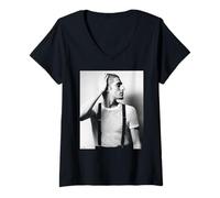 Women's Jane's Addiction Singer Perry Farrell By AJ Barratt V-Neck T-Shirt